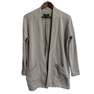 Free Fly cardigan women's small neutral bamboo stretch‎ Thermal Fleece open long